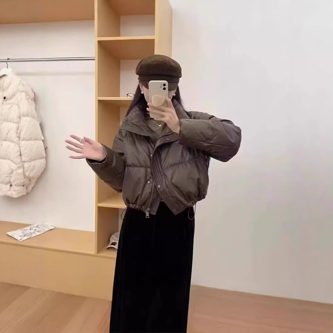 Sin lavado PU ropa de algodón para mujeres corto 2025 nuevo invierno grueso ropa de pan suelta ropa de moda de algodón chaqueta de algodón image 3