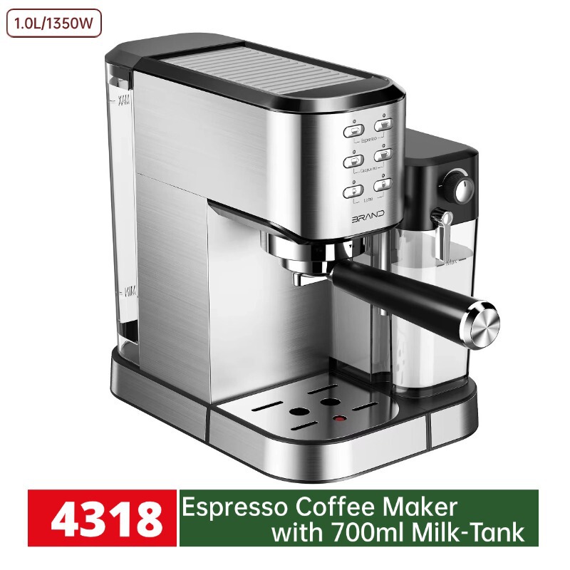 Customized Espresso Machine for Home and Office Use, 20 Bar High-Pressure Pump Espresso Machine Wholesale