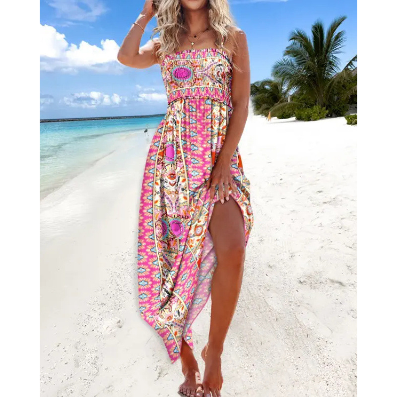 Simple And Fashionable Halter Strapless Dress_ecoleips.com
