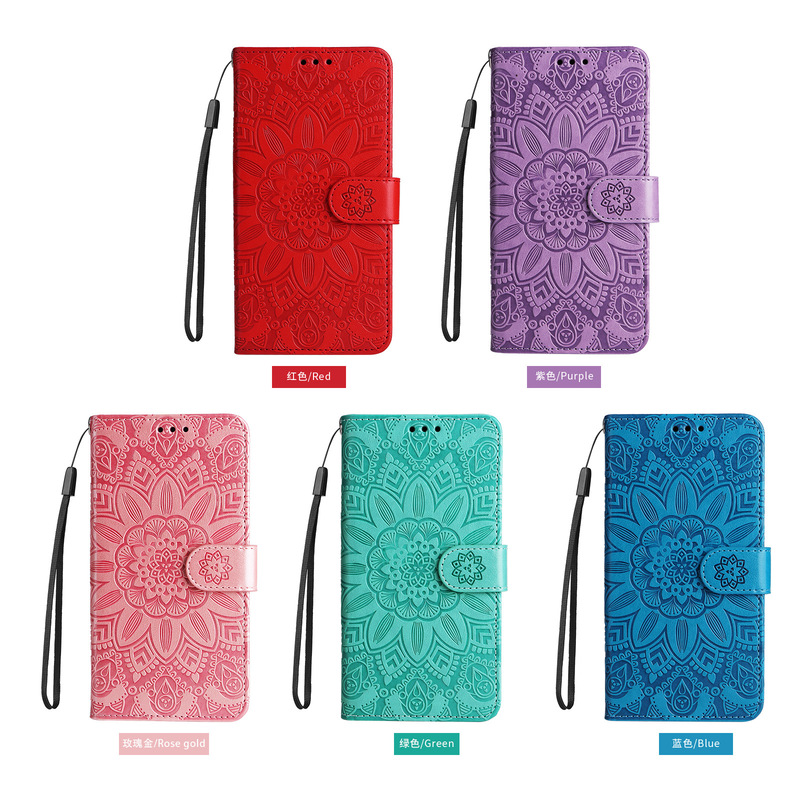 Foreign Trade Suitable Iphone17Pro New Model Embossed Sunflower Samsung S25U Card Slot Skin-Feel Flip Leather Case Foreign Trade Suitable Iphone17Pro New Model Embossed Sunflower Samsung S25U Card Slot Skin-Feel Flip Leather Case
