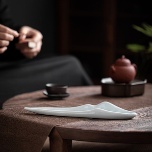 White Porcelain View Mountain Dehua Incense Insert Ceramic Line Incense Insert Home Study Tea Table Incense Ware Buddha Table Xiangdao Sandalwood