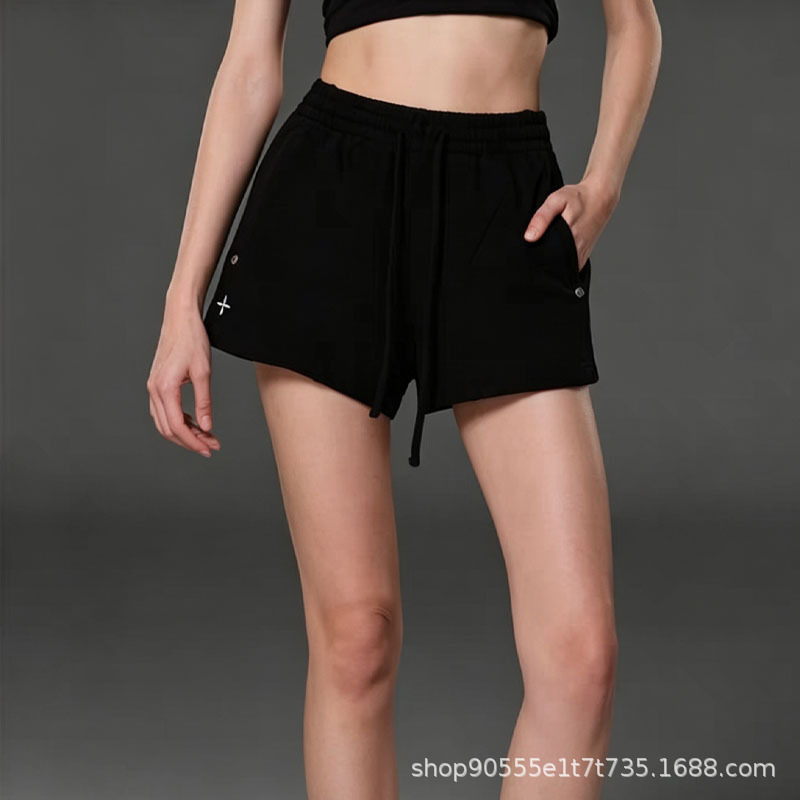 Smfk Eternal Prism Sports Shorts Lace-Up Cotton Casual Pants Summer New Style for Women Smfk Eternal Prism Sports Shorts Lace-Up Cotton Casual Pants Summer New Style for Women