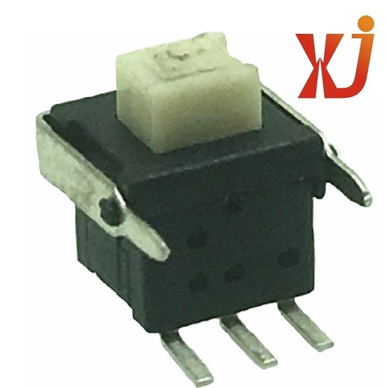 侧按自锁开关带柱脚  小型常闭开关单排3脚  厂家轻触开关侧按