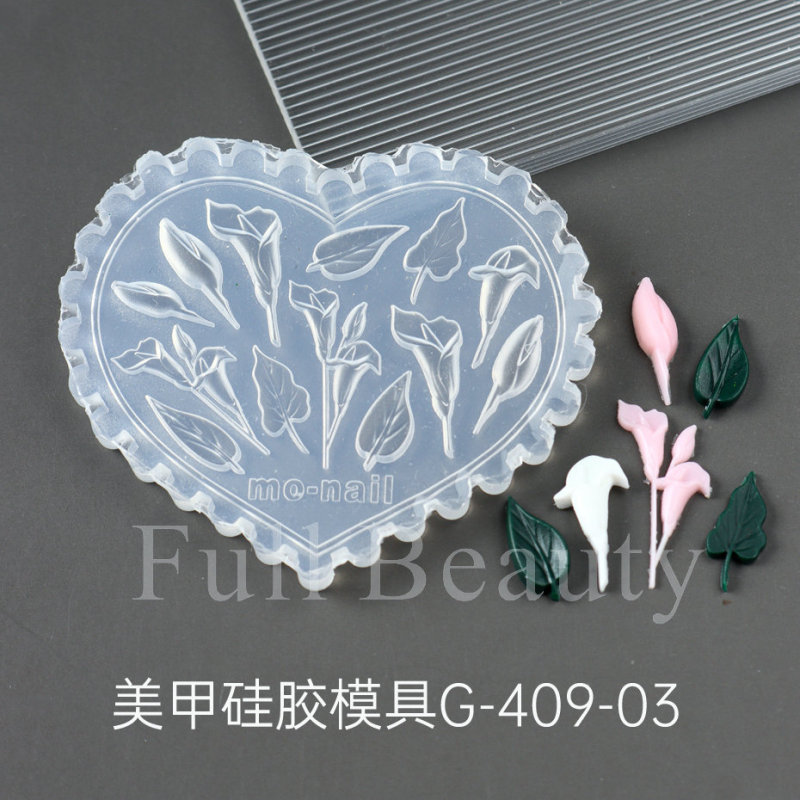 国境を越えた新しいネイルシリカゲル金型春夏ハスの花ツバキの花バラの花蝶ネクタイ立体彫刻金型|undefined