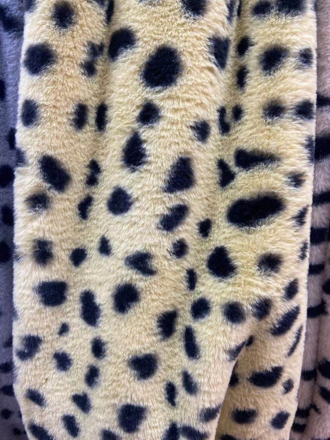 10mm pequeño conejo patrón de tigre colorido leopardo patrón idea amor impreso franela ropa zapatos y sombreros bufanda PET felpa paño