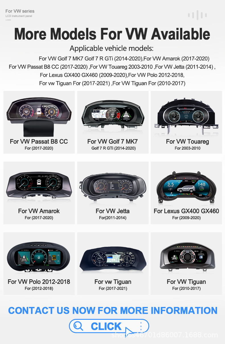 Suitable for 2009-2016 Volkswagen Scirocco Car Lcd Dashboard Modification Digital Odometer