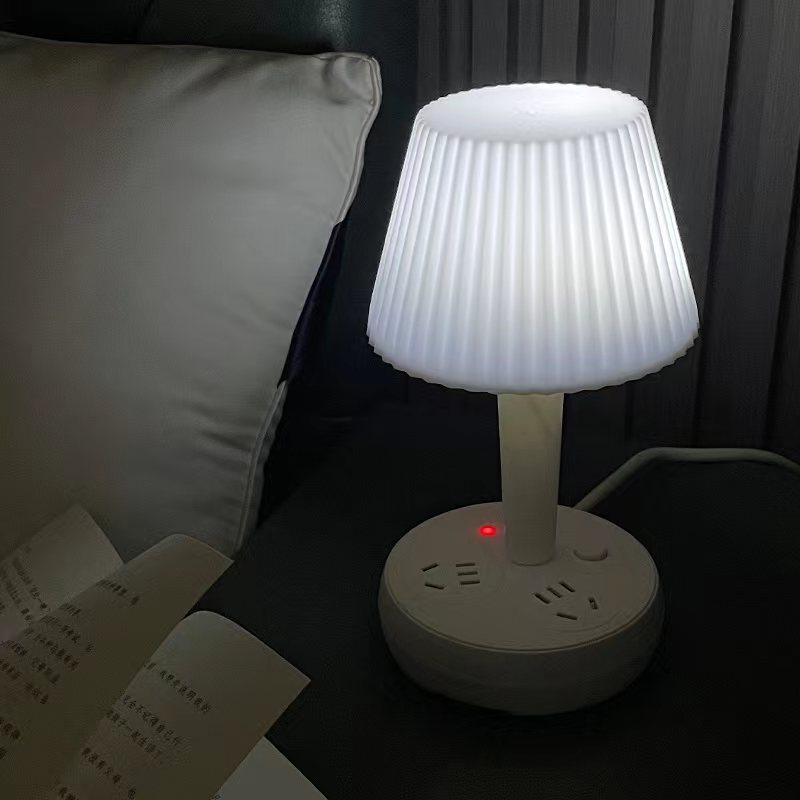 Regleta enchufable multifuncional con conversión, lámpara de escritorio, USB y toma múltiple, ideal para dormitorio u oficina
