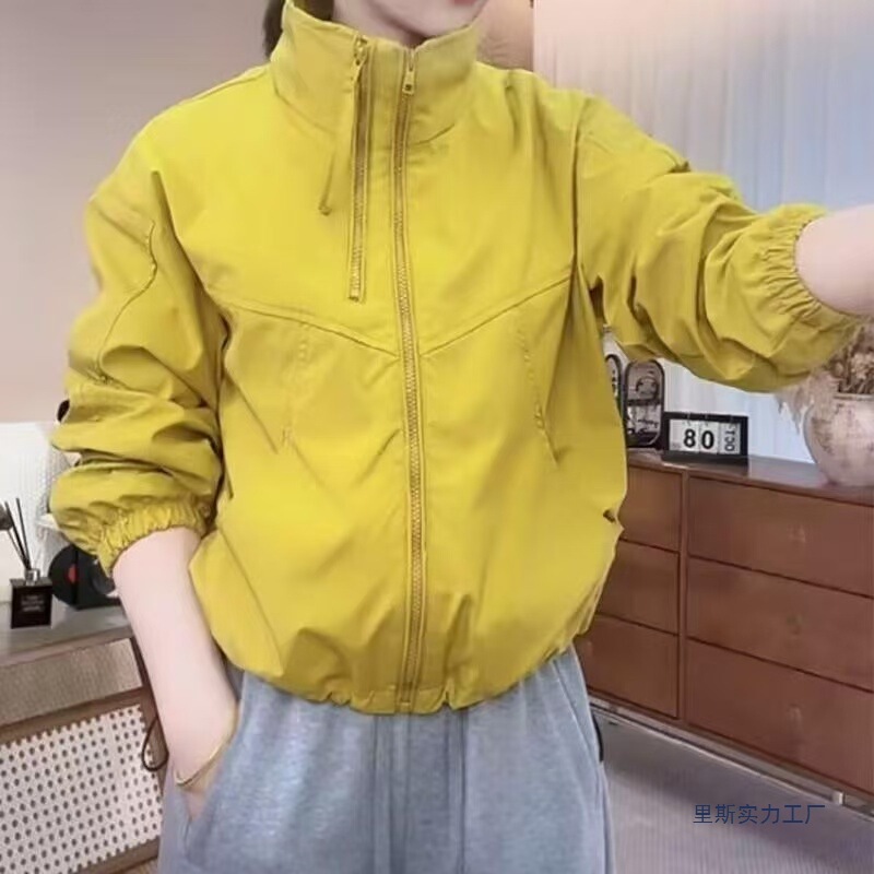 2026 Spring and Autumn Short Stylish Stand Collar Women's New Versatile Top Casual Jacket Coat for Women 2026 Spring and Autumn Short Stylish Stand Collar Women's New Versatile Top Casual Jacket Coat for Women