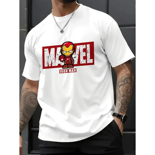���羳�W�a��Iron for Man Graphic Men's T-Shirt Superhero Top