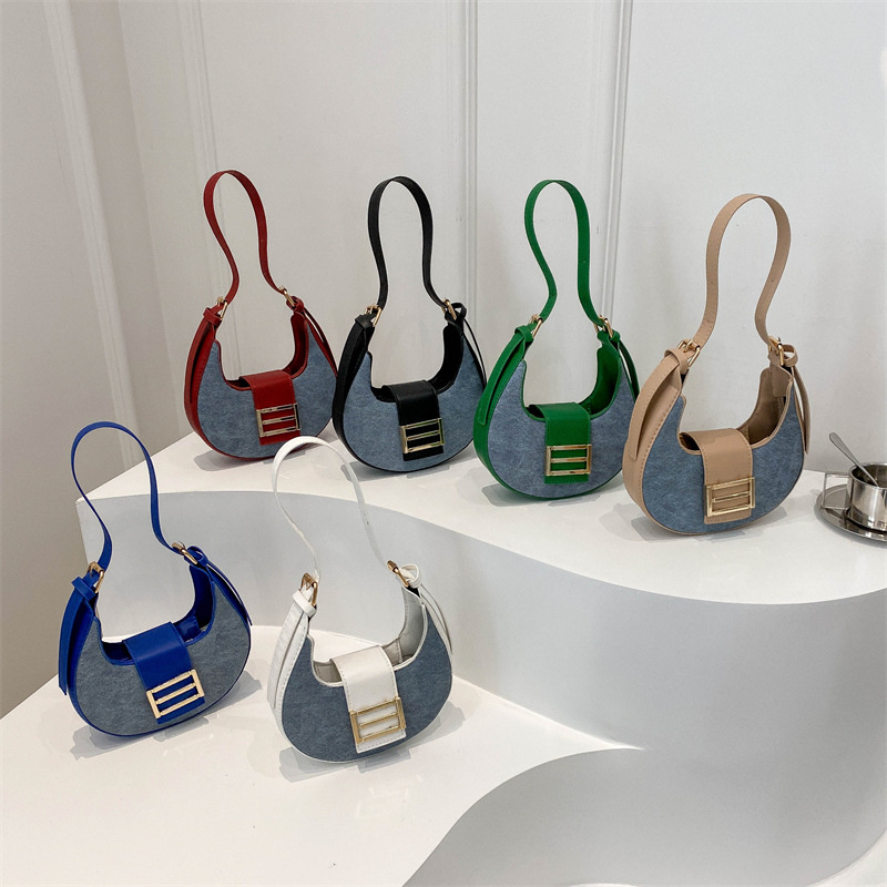 Bolso de moda de empalme en línea primavera y verano 2024, nuevo estilo universal temperamento extranjero bolso de hombro estilo coreano bolso de mujer universal