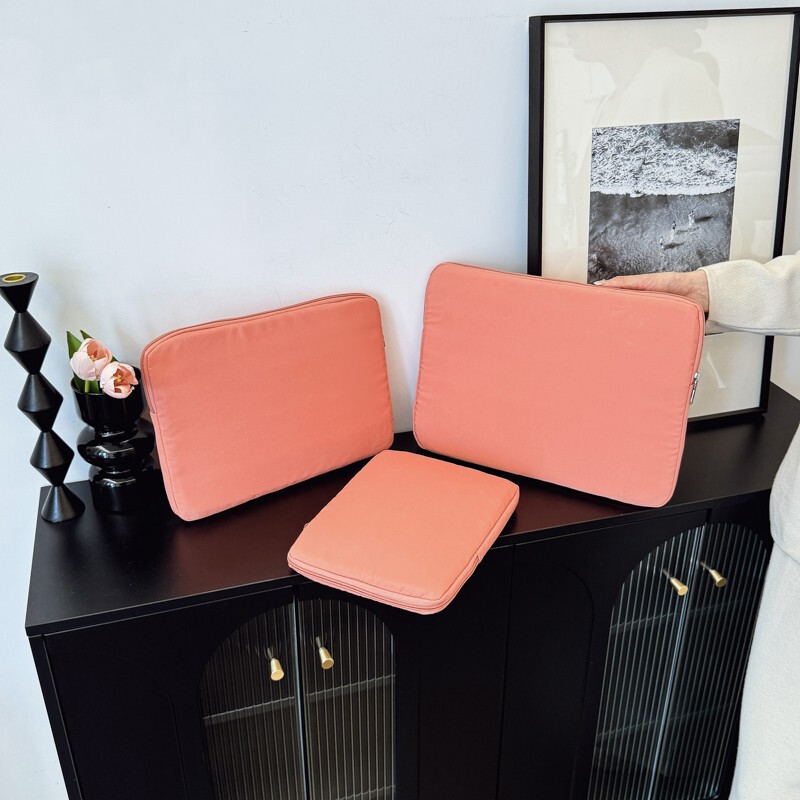 Solid Color Simple Women's Computer Bag, Fashionable, Lightweight, Versatile Laptop Sleeve, Commuter Portable Tablet Clutch Bag