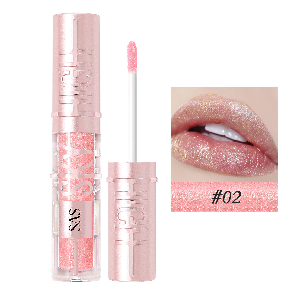 SAS venta al por mayor transfronteriza venta caliente espejo impermeable brillo de labios con luz de agua esmalte de labios nacarado hidratante SAC152