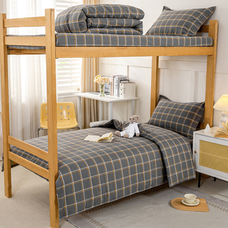 dormitorio de estudiantes de algodón tres piezas dormitorio de estudiantes de algodón ropa de cama de algodón seis piezas al por mayor