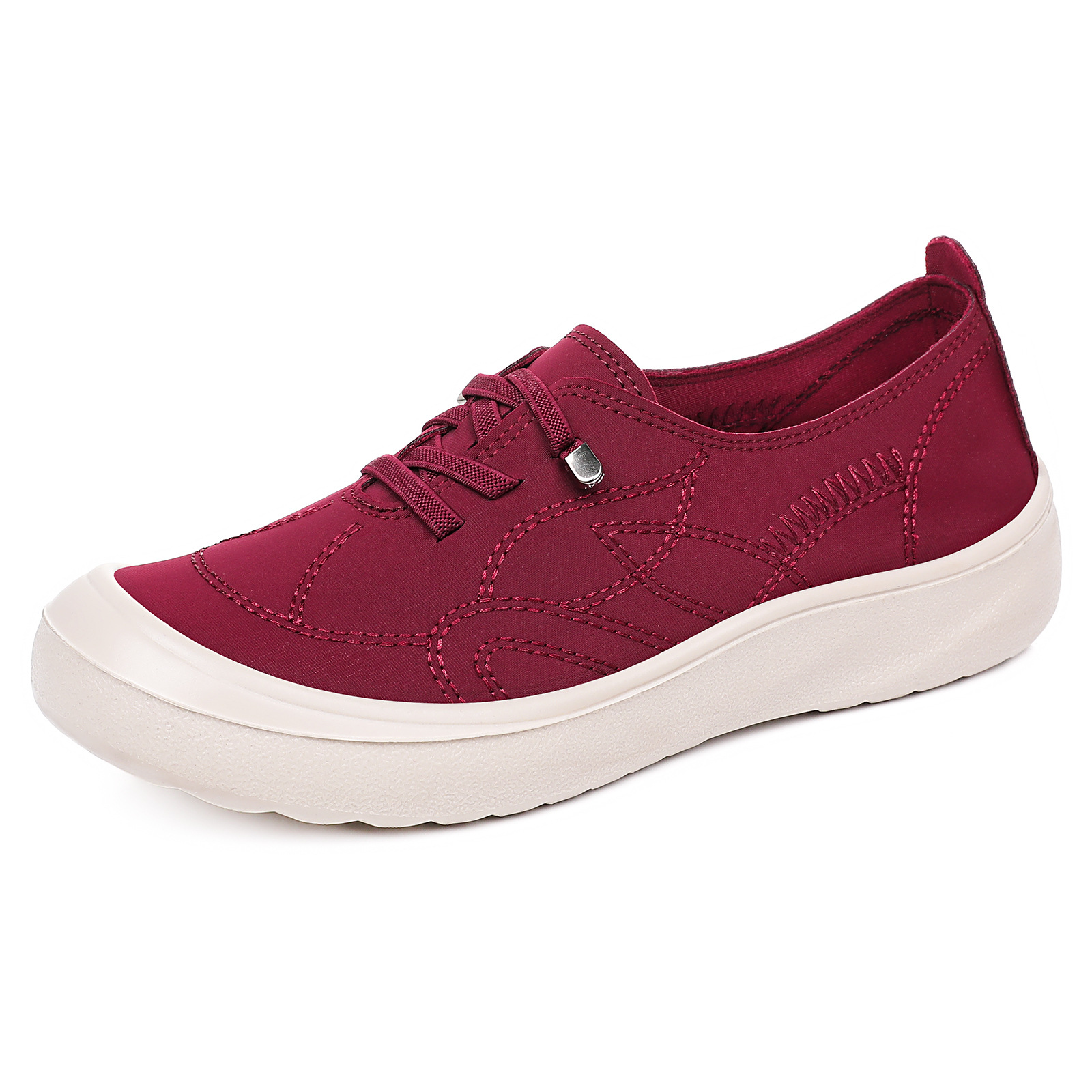 Zapatos de primavera de moda extranjera con suela gruesa Lefour con un pedazo de pie, zapatos de tela viejos de Beijing, zapatos de madre ligeros, zapatos casuales.