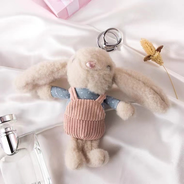 Cute Rabbit Pp Cotton Plush Women's Bag Pendant Keychain display picture 4