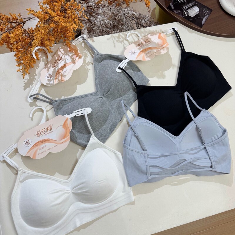 Feizi Ji 866 Soft Support Black Technology! Silk Cotton Pleated Backless Bra with Three Straps, Stable and Non-Slip Women's Underwear Feizi Ji 866 Soft Support Black Technology! Silk Cotton Pleated Backless Bra with Three Straps, Stable and Non-Slip Women's Underwear