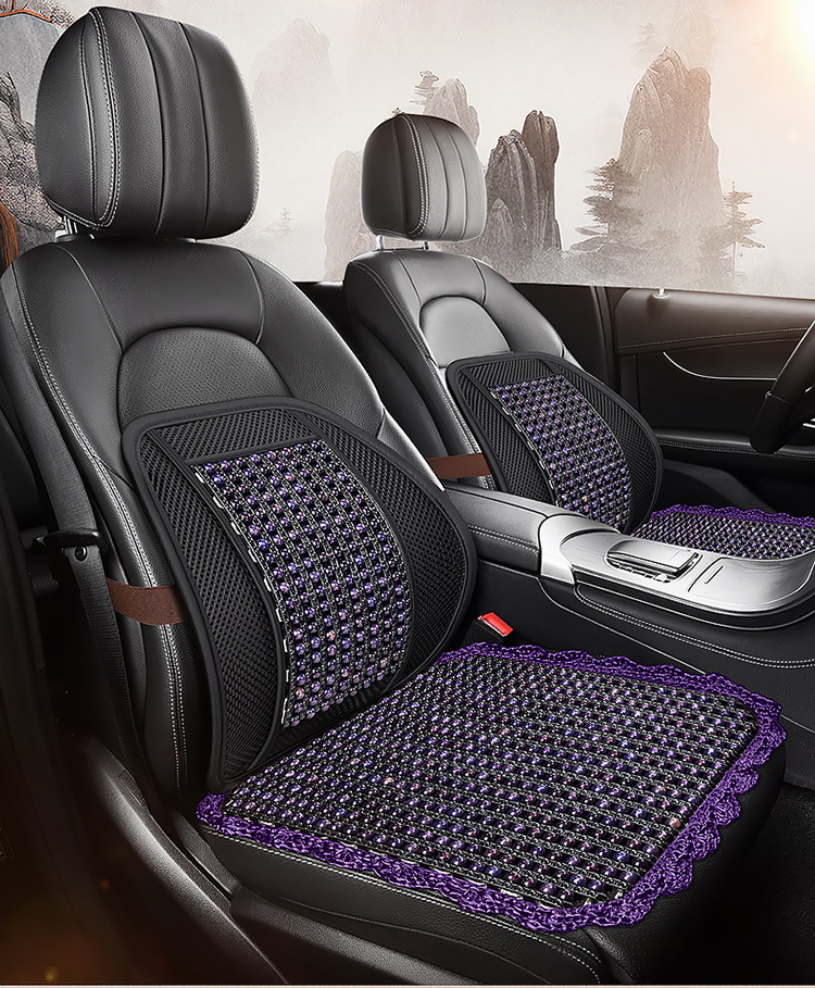 Resin Jade Car Cushion Single-piece Three-piece Set Waist Square Cushion Universal Summer Breathable Massage Cool Seat Cushion