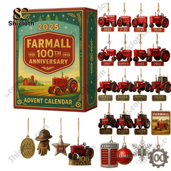 跨境新品2025 Farmall 100周年降临节日盲盒圣诞树装饰亚克力挂件
