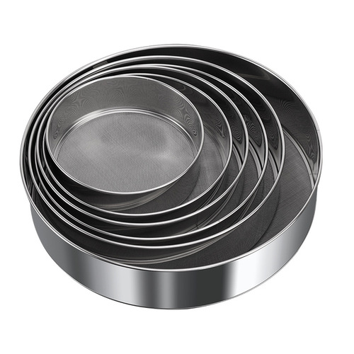 Thickened 304 stainless steel flour sieve baking magic round powder sieve stainless steel sifter powder sieve fine mesh sieve