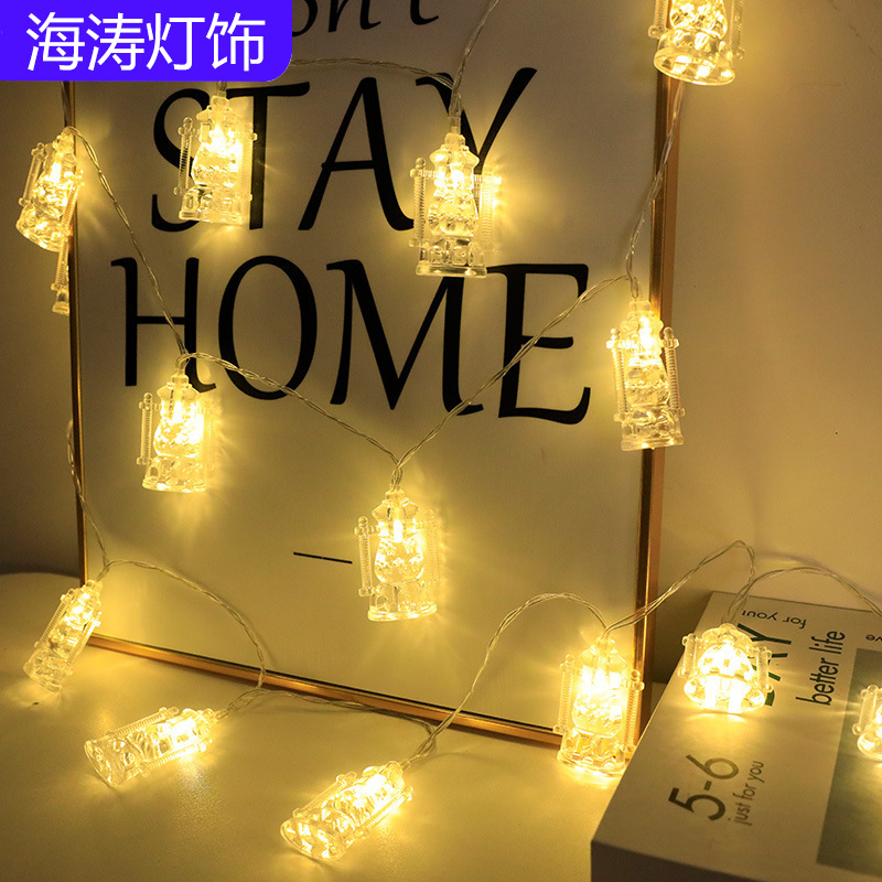 Nuevo LED de Oriente Medio decoración musulmana lámpara de batería caja de lámparas de palacio decoración de diseño de vacaciones lámpara de aceite personalizada