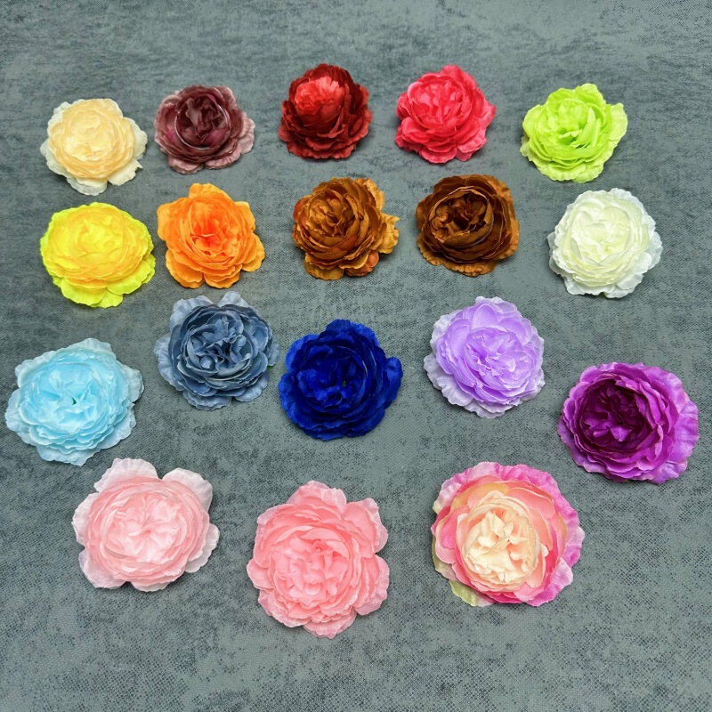 Simulation peony flower wedding props handmade DIY corsage headdress pendant decoration fake flower ornaments wholesale