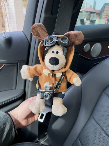 Cute flying dog seat belt shoulder cover car insurance cover plush extended car interior decoration