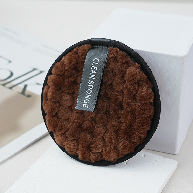 Esponja facial de doble cara para limpieza facial, removedor de maquillaje fácil de usar, esponja suave, diseño de piña, herramienta de limpieza y baño de algodón de azúcar.