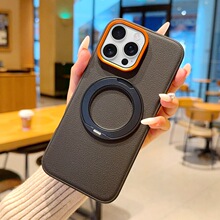 旋转支架适用iPhone苹果16plus手机壳16/16pro/16promax皮质A3291