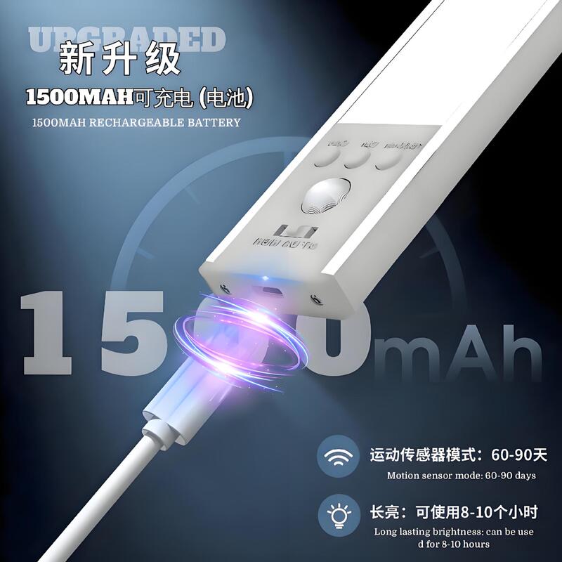 USB 充電式スマートセンサーテーブルランプ超薄型磁気自己粘着学生寮のベッドサイド目の保護 LED ナイトライト|undefined