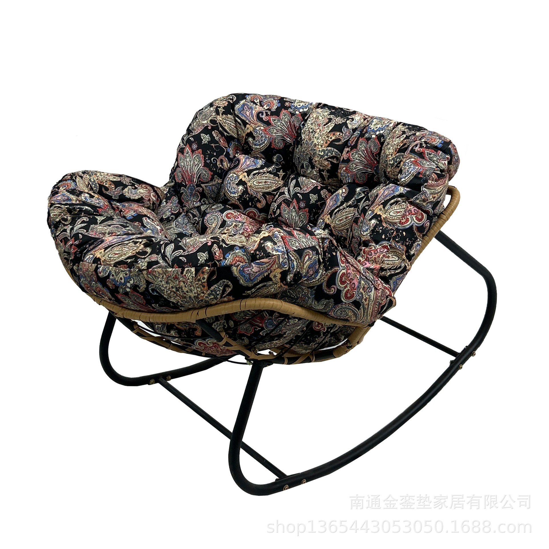 Cojín de silla de mecedora perezosa, cojín de sofá individual para balcón doméstico, cojín de asiento integrado, cojín de cesta de suspensión interior y exterior