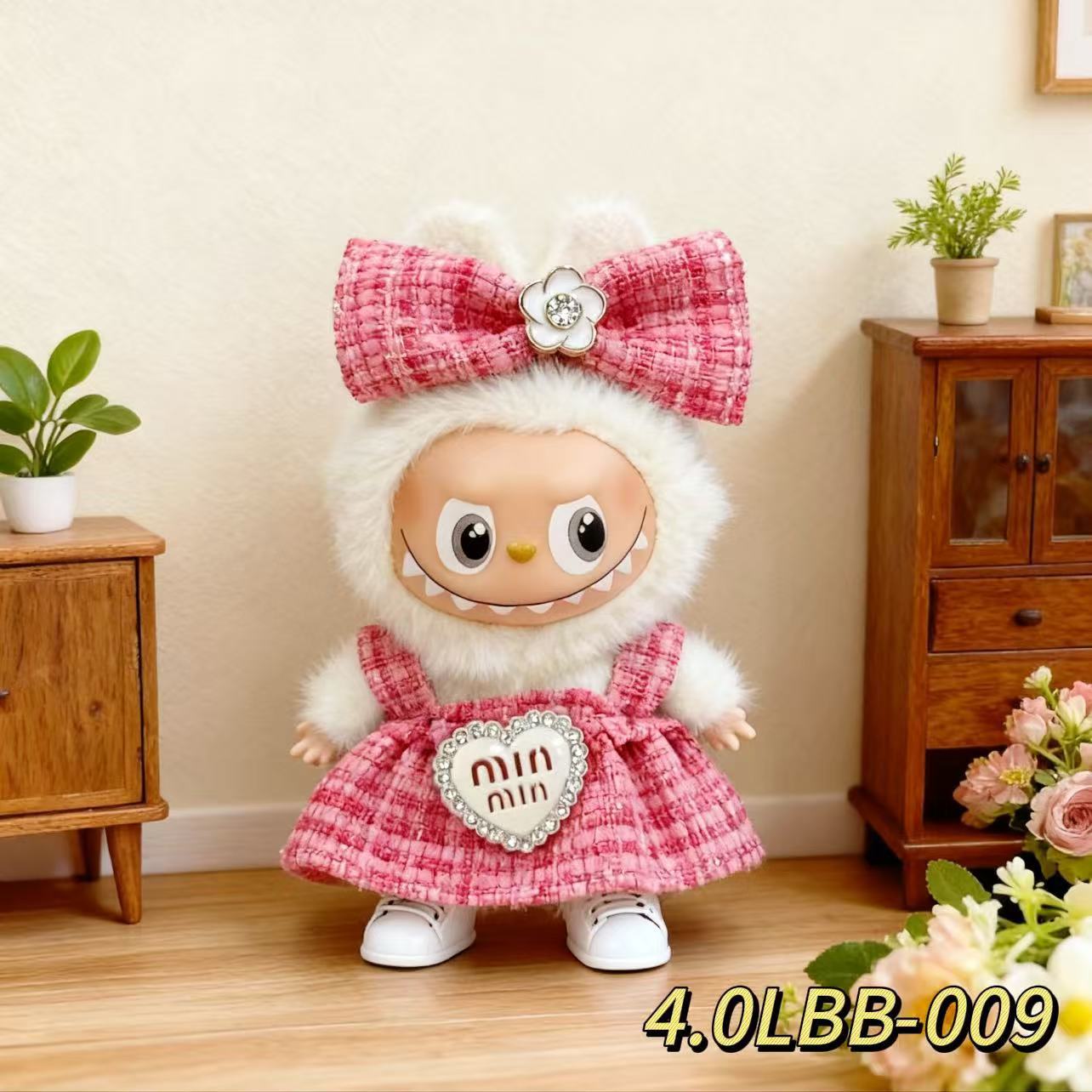 Solo ropa mini versión 4.0 ropa mini 4 generación Labubu cuatro generaciones ropa fondo de corazón conjunto de contraseña image 12