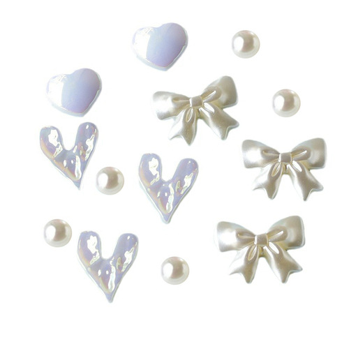 Best-selling colorful butterfly knot heart accessories phone case charger DIY materials factory wholesale pj1305