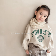 2023 new children's clothing autumn and winter clothing children's autumn Korean style fleece sweatshirt girls tops winter 122650