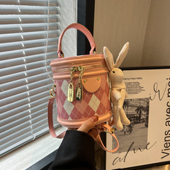 時尚百搭小包包女士2024新款洋氣質感手提單肩包高級感菱格斜挎包