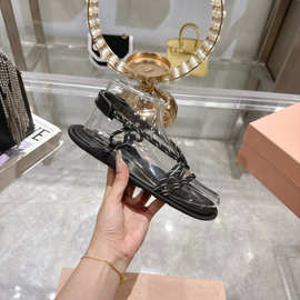 外贸2025春夏新款㚒趾凉鞋时尚外穿时髦女鞋网红潮鞋沙滩时尚鞋潮