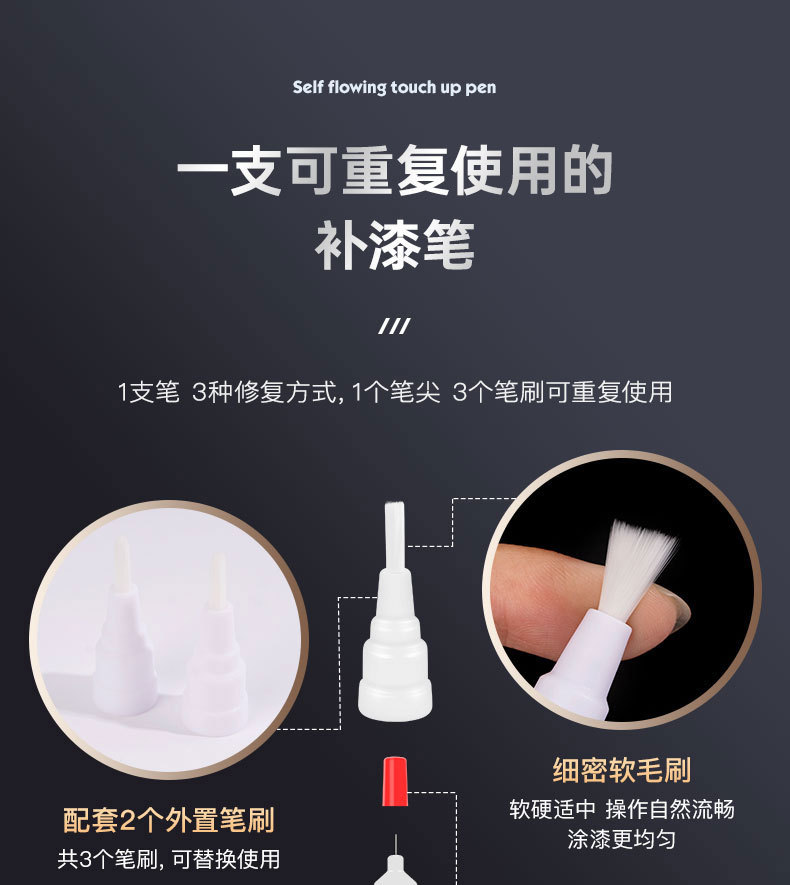 Suitable for Geely Xingyue Special Touch-Up Paint Pen, Vanilla, Rice, and Basil Green Car Paint Scratch Repair Magic Tool, Paint Repair Supplies