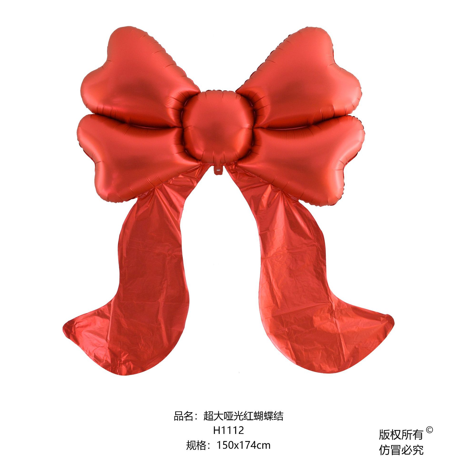 超大哑光红蝴蝶结