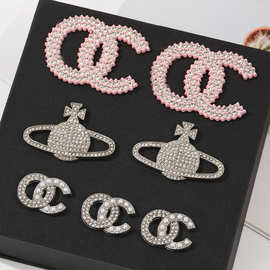 DIY合金饰品配件高级感带钻抓夹发饰配件手机洞洞鞋鞋花材料配饰