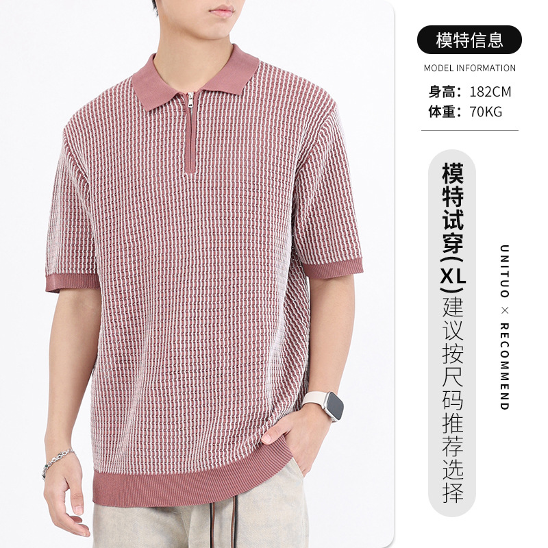 Camiseta de polo de hielo de alto nivel para hombres Europa y América transfronteriza de verano de negocios de hombre casual camiseta de manga corta