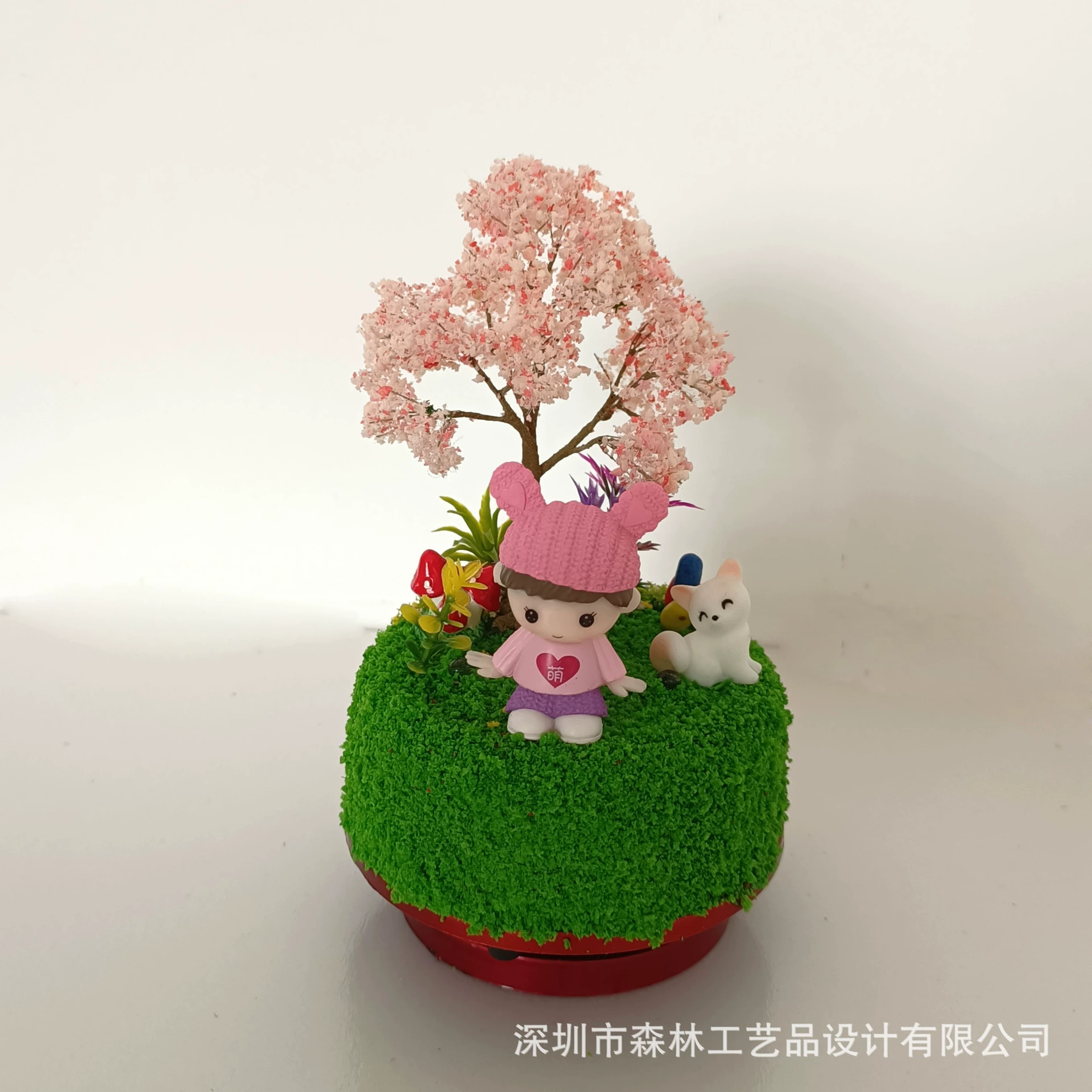 Детский Рождественский подарок Подарок на день рождения ручной работы творческий микро-вид ночник музыкальная шкатулка вращающаяся светящаяся музыкальная шкатулка