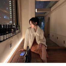 2024秋冬新款中古千金水貂毛皮草女皮毛一体外套翻领上衣