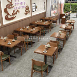 餐饮店桌椅咖啡厅日料店清吧主题餐厅食堂面馆小吃店书吧实木桌椅
