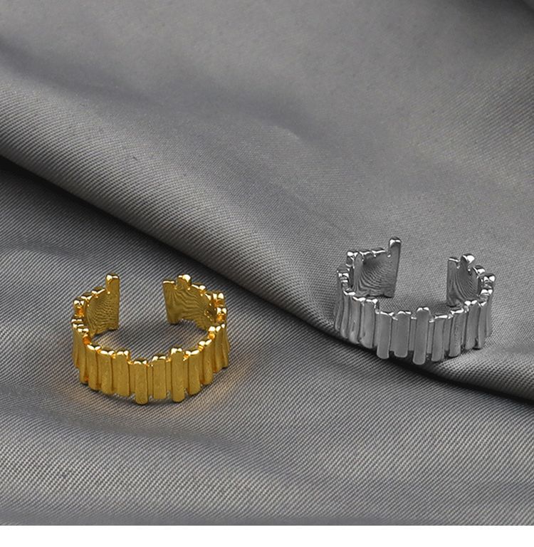 Korean Style Ins SpecialInterest Design Geometric Ring Fashion Irregular Lines Versatile Switchable Index Finger Ring Womenpicture10