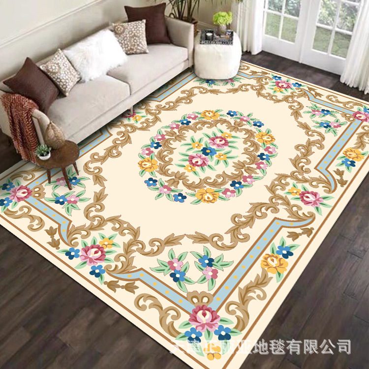 Alfombras de cachemira transfronterizas lavados con agua alfombras de mesa de té de estilo bohemio alfombras de absorción de agua alfombras antideslizantes para el hogar