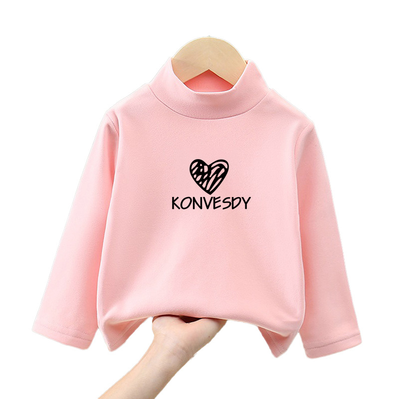 Otoño e Invierno Niños y Niñas Ropa de Otoño de una sola pieza superior medio y pequeños niños de cuello alto 3-10 años de edad los niños de terciopelo ropa interior térmica base image 6