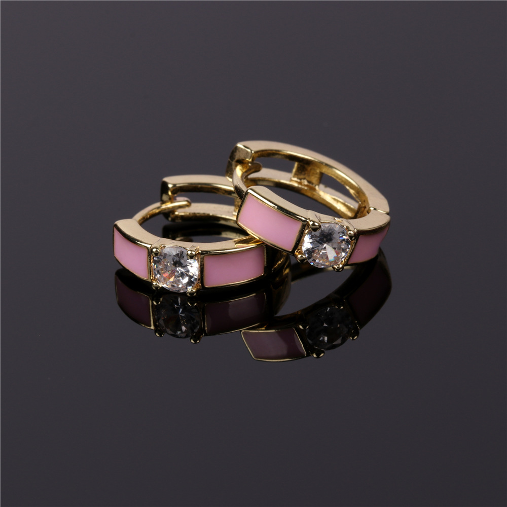 New Fashion Oil Drop Square Zircon Earrings display picture 8
