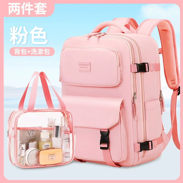 Pink + toiletry bag