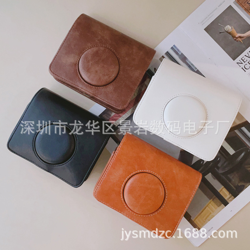 Applicable to Fuji instax mini evo horizontal version Polaroid camera bag special leather case crossbody shoulder bag