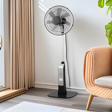太阳能风扇充电大容量电池落地扇蓝牙音乐无刷电机16寸节能
