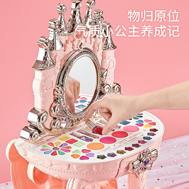 Venta al por mayor para niñas, bebés, cosméticos para niños, caja de regalo de maquillaje, juego especial de juguetes no tóxicos para niños de 3-6 años 4